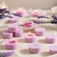 Handmade Lavender Round Clear Soy Wax Tealights 25 Pieces